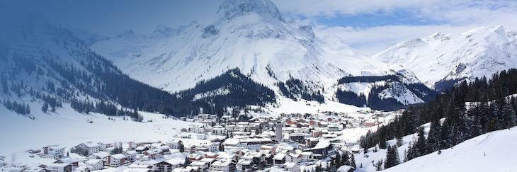Lech am Arlberg im Winter. 