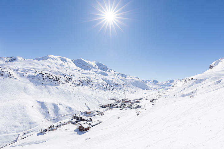 Zürs am Arlberg im Winter. 