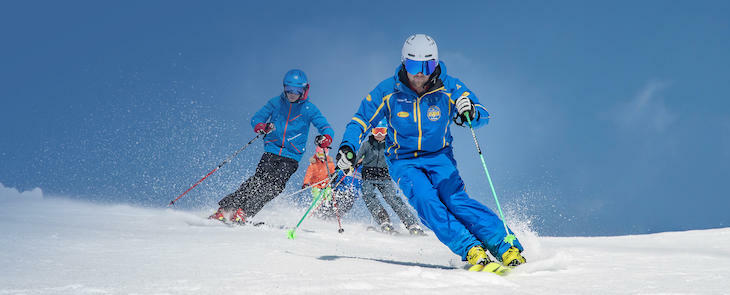 Kinderunterricht Skischule Arlberg. 